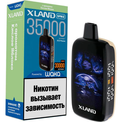 Электронная сигарета Waka Xland Spike 35000 — Кислое Яблоко 2%