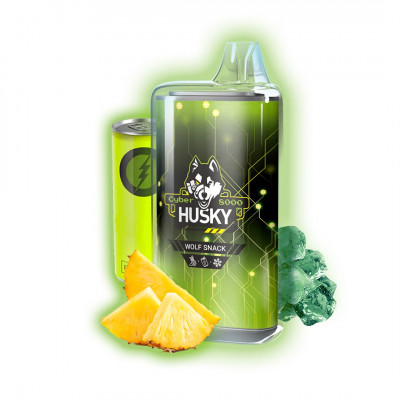 HUSKY CYBER 8000 Энергетик Ананас Лёд - Wolf Snack