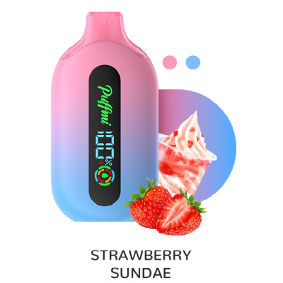 Puffmi Pure Strawberry sundae - Мороженое с Клубничным сиропом 12000 затяжек 20мг (2%)
